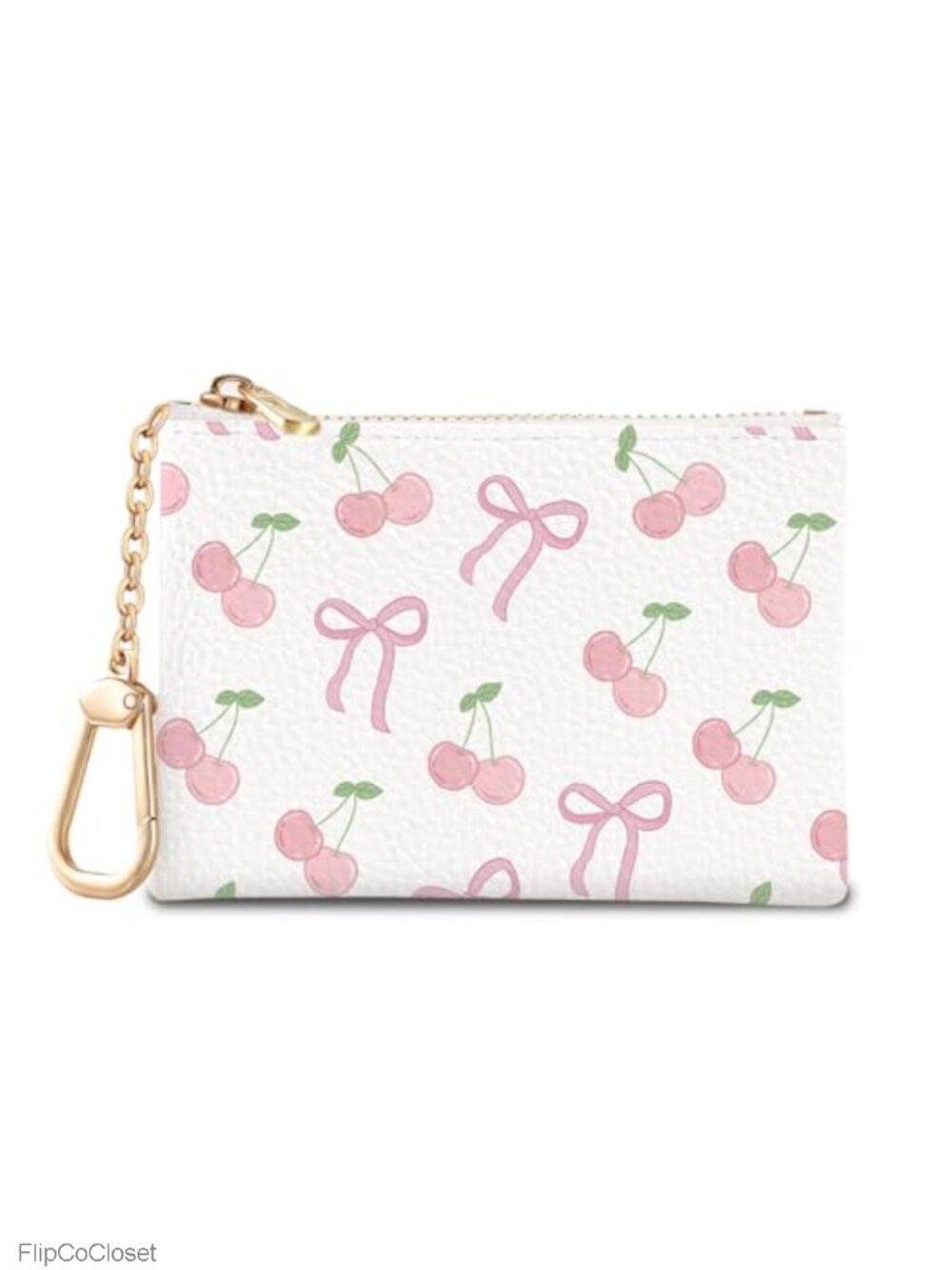 PU Leather Coin Purse with Keychain Small Change Pouch for Women